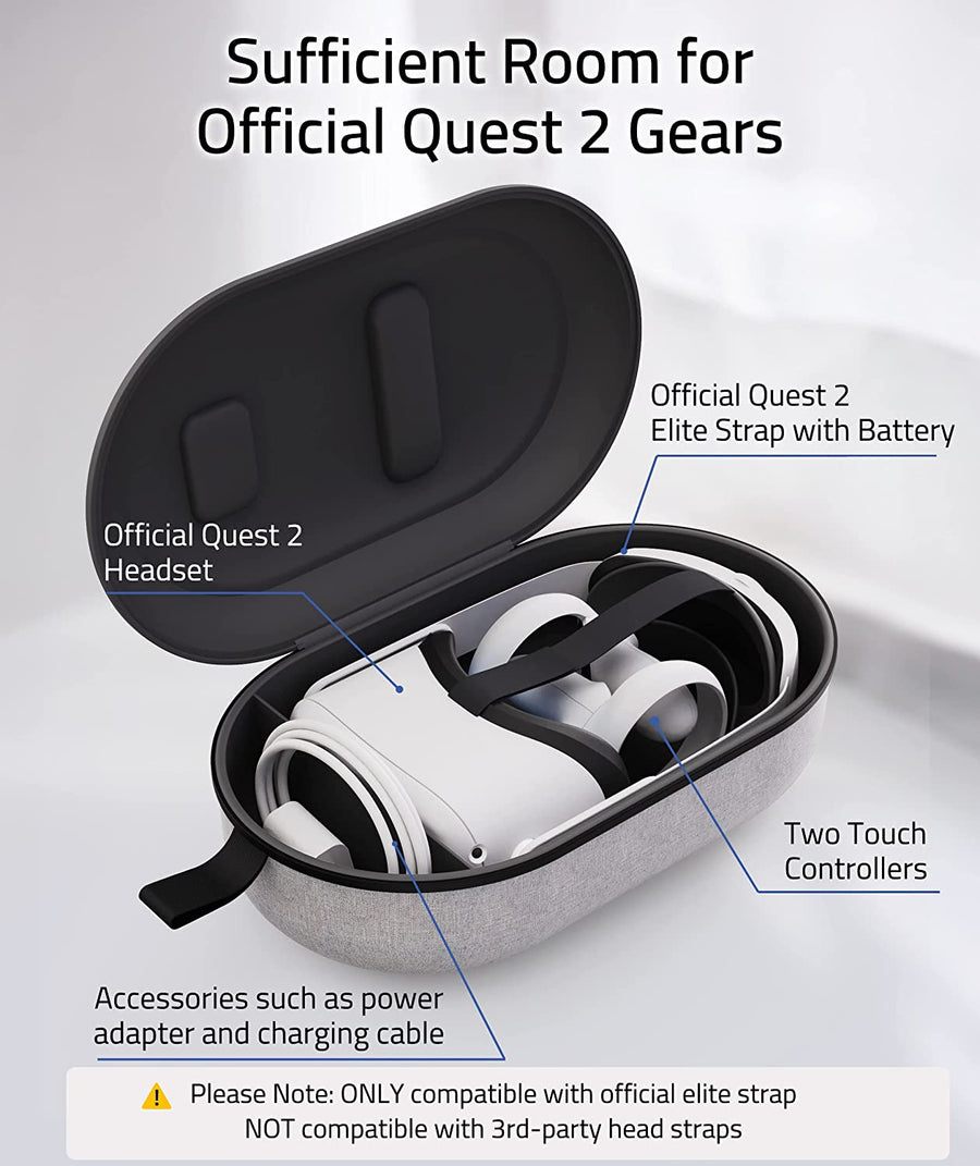 Meta Quest Funda de transporte rígida compatible con Meta/Oculus Quest 2 - Syntech - Bestmart