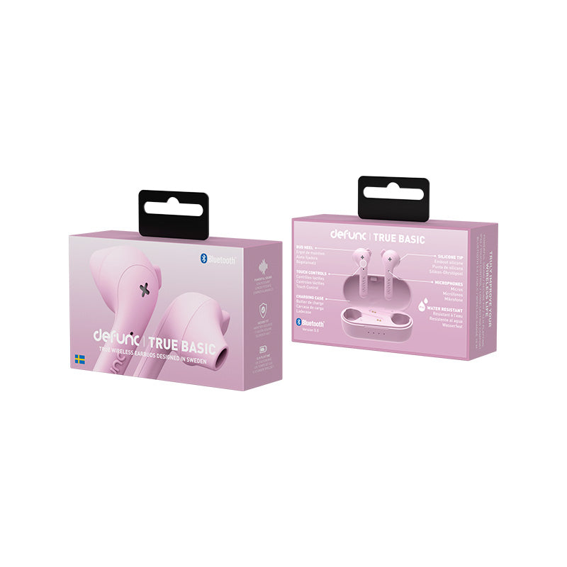 Defunc Audífonos Inalámbricos Defunc True Basic True Earbuds - Rosado - Bestmart