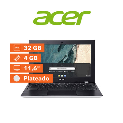 Acer Chromebook Acer - 32GB EMMC - 4GB - 11,6" - Plateado - Bestmart