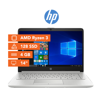 Notebook HP AMD RYZEN 3 4GB 128GB SSD W10 14" - Bestmart