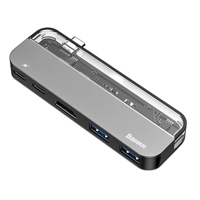 Adaptador Multifuncional USB C a USB C (2) + USB 3.0 (2) + HDMI 4k / HD Baseus - Bestmart