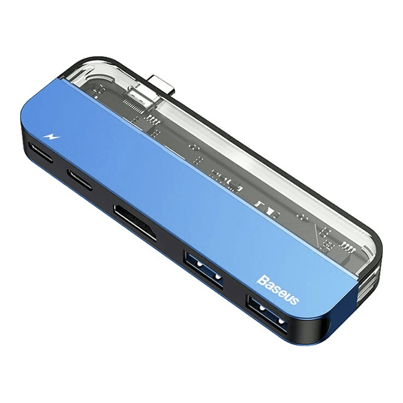 Adaptador Multifuncional USB C a USB C (2) + USB 3.0 (2) + HDMI 4k / HD Baseus - Bestmart