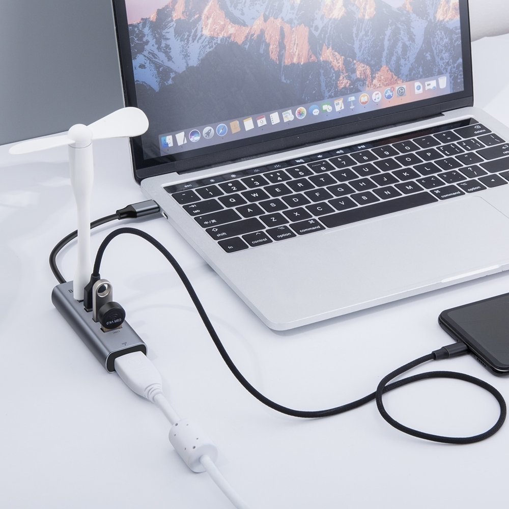 Adaptador USB C 5 en 1 con 4 Puertos USB 3.0 y 4K HDMI, USB C Hub Dongle - Bestmart