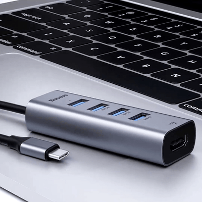 Adaptador USB C 5 en 1 con 4 Puertos USB 3.0 y 4K HDMI, USB C Hub Dongle - Bestmart