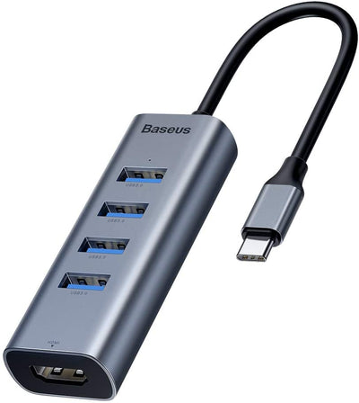 Adaptador USB C 5 en 1 con 4 Puertos USB 3.0 y 4K HDMI, USB C Hub Dongle - Bestmart