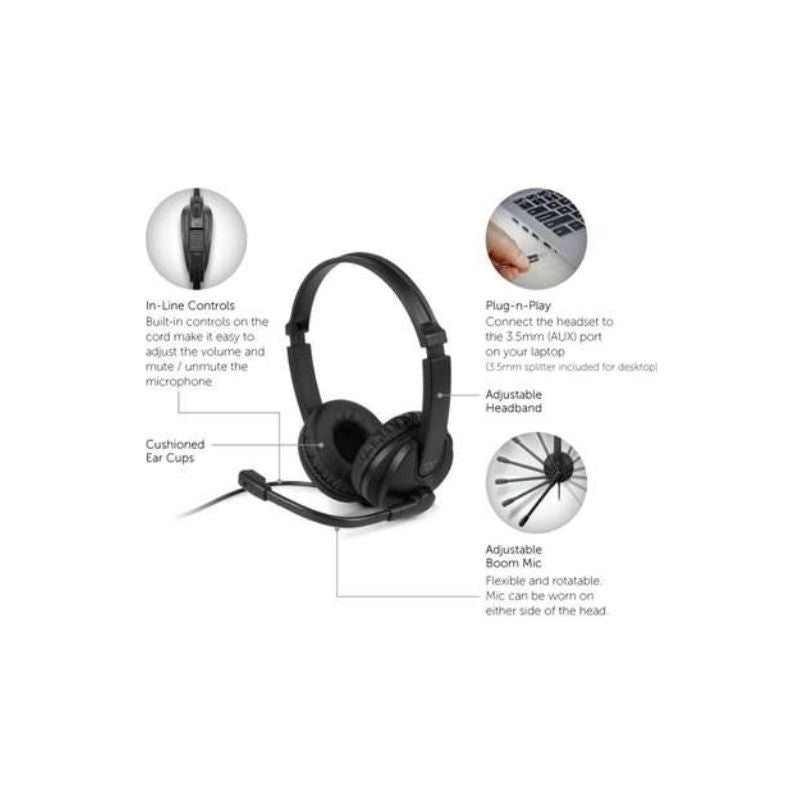 ALURATEK AURICULARES ESTÉREO CON CABLE DE 3,5 MM - Bestmart