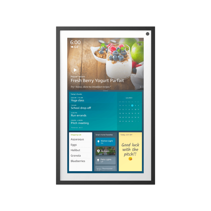 Amazon - Echo Show 15 - Pantalla inteligente Full HD de 15,6" con Alexa - Negro/Blanco - Bestmart