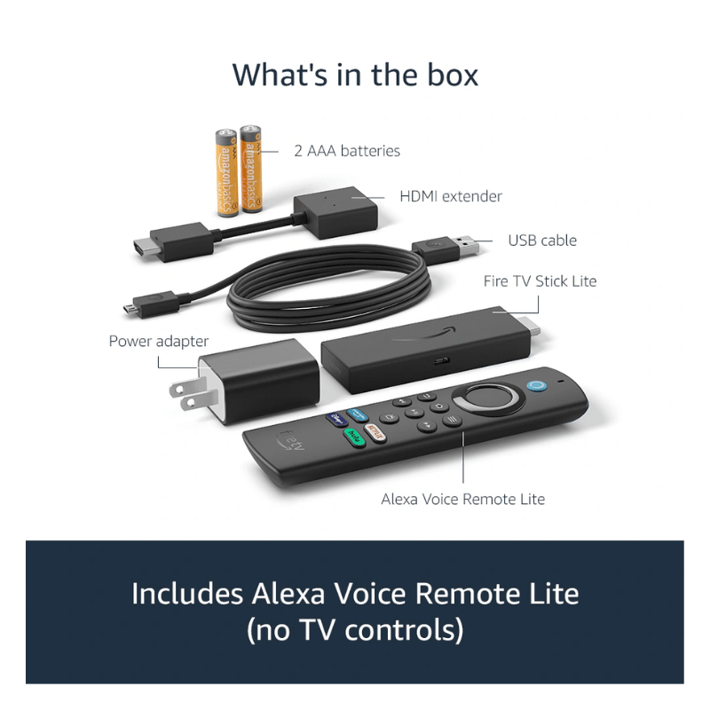 Amazon Fire TV Stick Lite (2da Gen) Con Boton Alexa - Negro - Bestmart