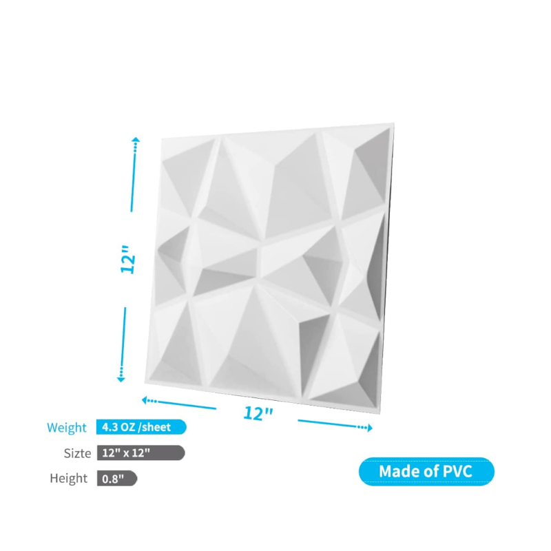 Art3d - Paneles de pared 3D decorativos con diseño de diamante - Bestmart