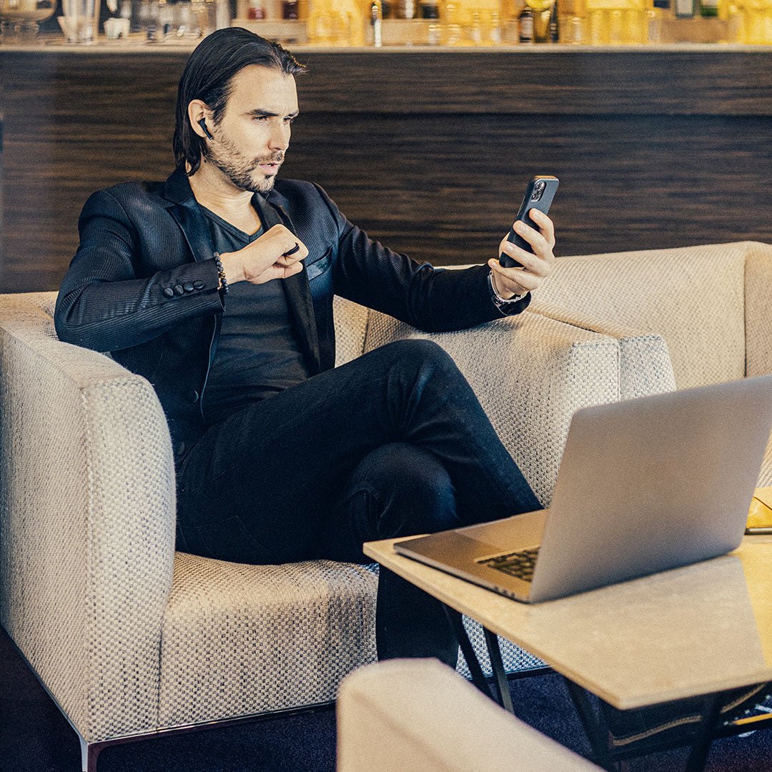 Audífonos Inalámbricos Defunc True Talk - Negro - Bestmart