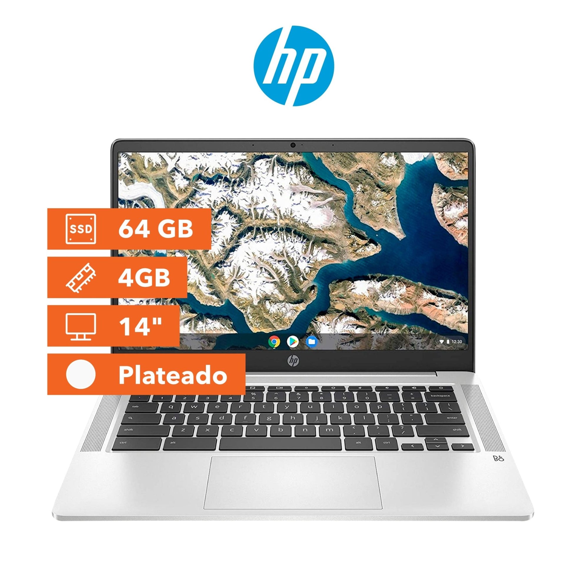 CHROMEBOOK HP - 14" - 4GB - 64GB - Plateado (REACONDICIONADO) - Bestmart