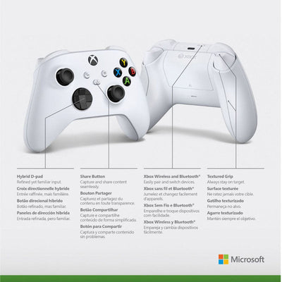 Control Inalámbrico Microsoft Xbox Robot White - Blanco - Bestmart