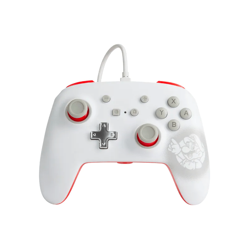 Control Nintendo Switch PowerA Con Cable - Super Mario Blanco - Bestmart