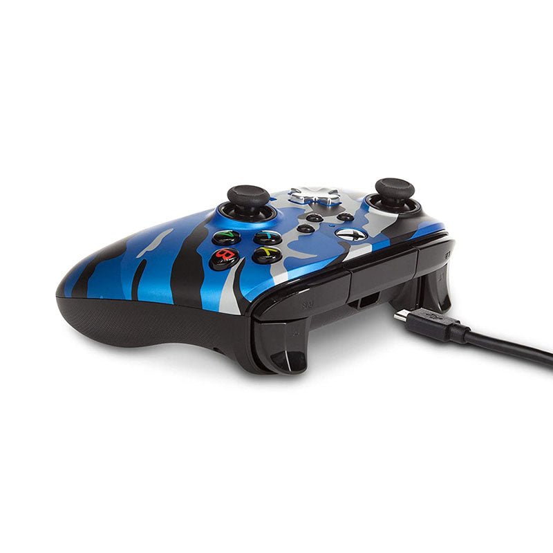 Control Xbox S/X PowerA Con Cable - Azul Metálico Camo - Bestmart