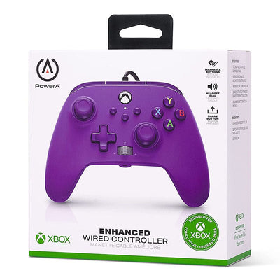 Control Xbox S/X PowerA Con Cable - Morado - Bestmart