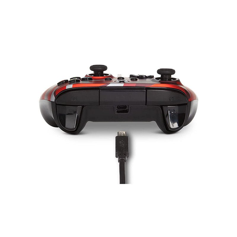 Control Xbox S/X PowerA Con Cable - Rojo Metálico Camo - Bestmart