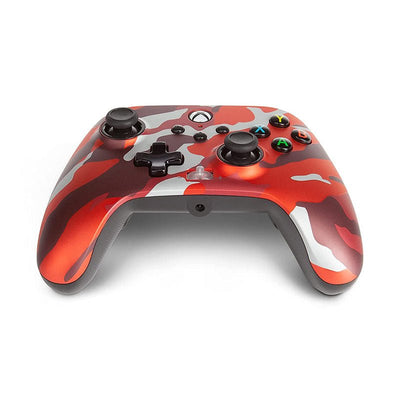 Control Xbox S/X PowerA Con Cable - Rojo Metálico Camo - Bestmart