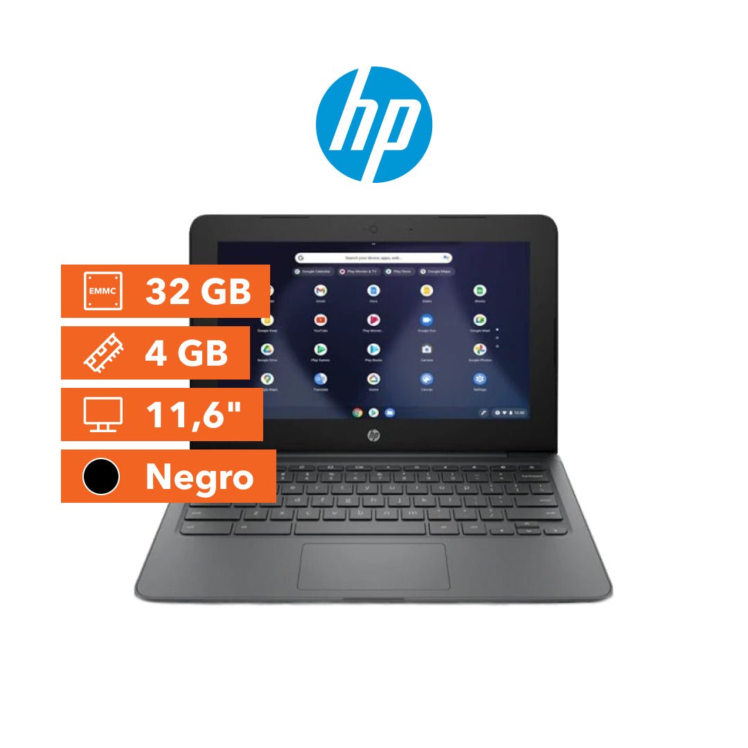 HP CHROMEBOOK - 32GB EMMC - INTEL - 4GB - 11,6" - NEGRO - Bestmart