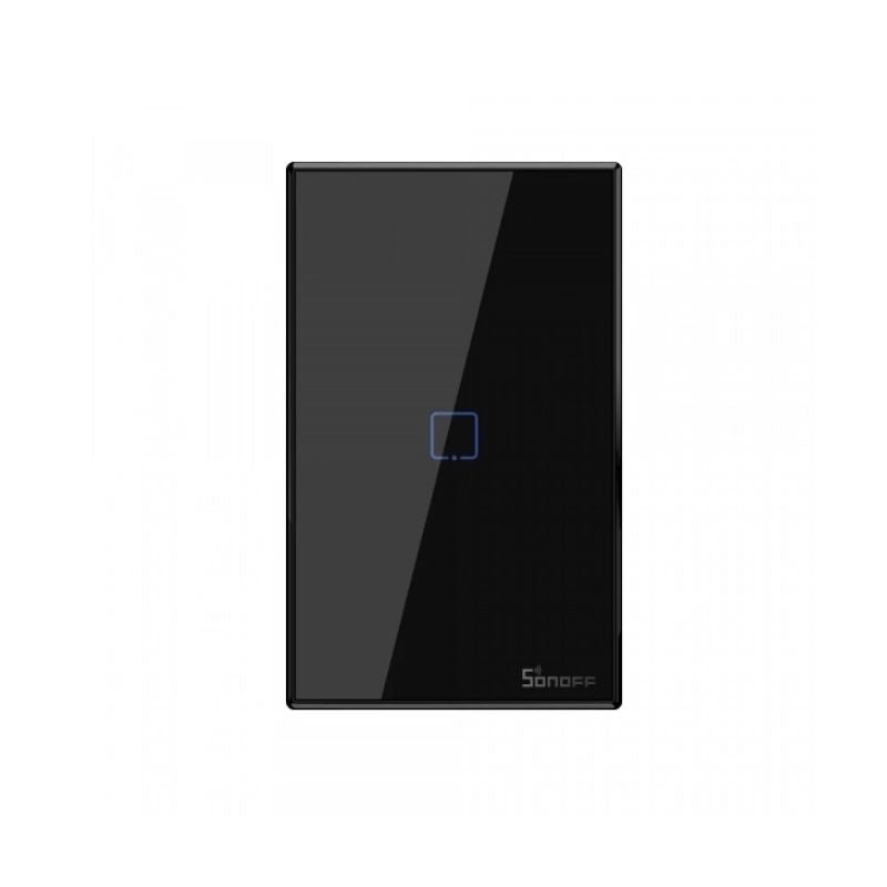 INTERRUPTOR DE PARED SONOFF DE 1 CANAL WIFI + RF (NEGRO) - Bestmart