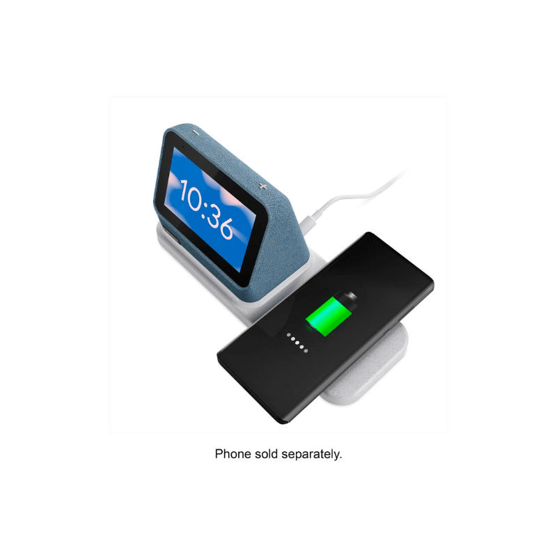 LENOVO SMART CLOCK 2 - Azul - Con base de Carga Inalambrica - Bestmart