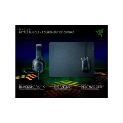 RAZER - Pack de Batalla - MOUSE DeathAdder V2 - AUDIFONOS BlackShark V2 X - Gigantus V2 M - Negro - Bestmart