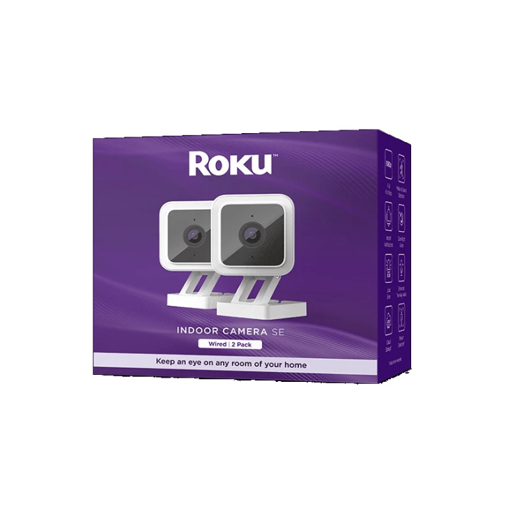 Roku Smart Home Camara de Seguridad Interior - Cableada - Pack de 2 - Modelo CS1000P2R - Bestmart