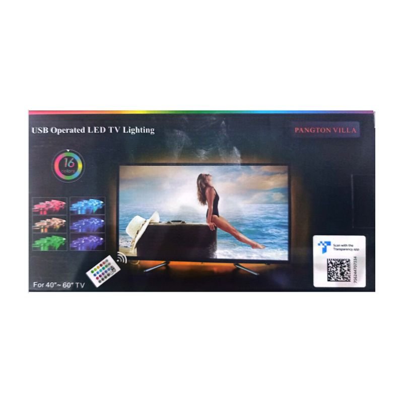 Tira de luces LED PANGTON VILLA de 2 metros para control de aplicación de TV de 40 - 60 pulgadas - Bestmart